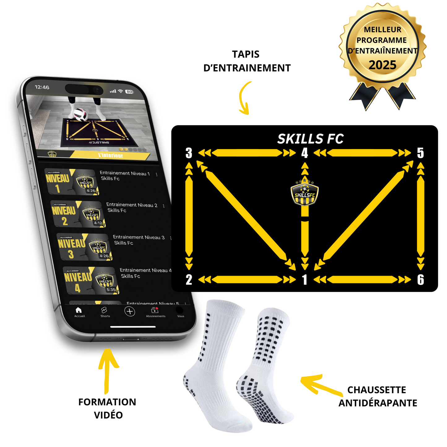PACK TAPIS D'ENTRAINEMENT SKILLS FC